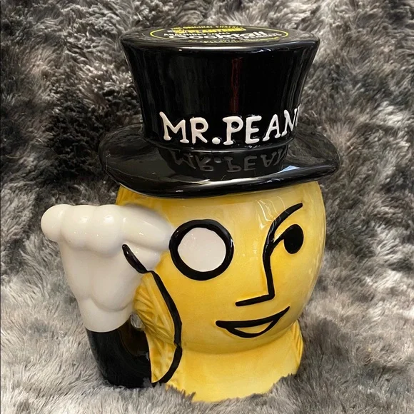 Mr. Peanut Ceramic Cookie Jar - Yellow & Black - Picture 13 of 16